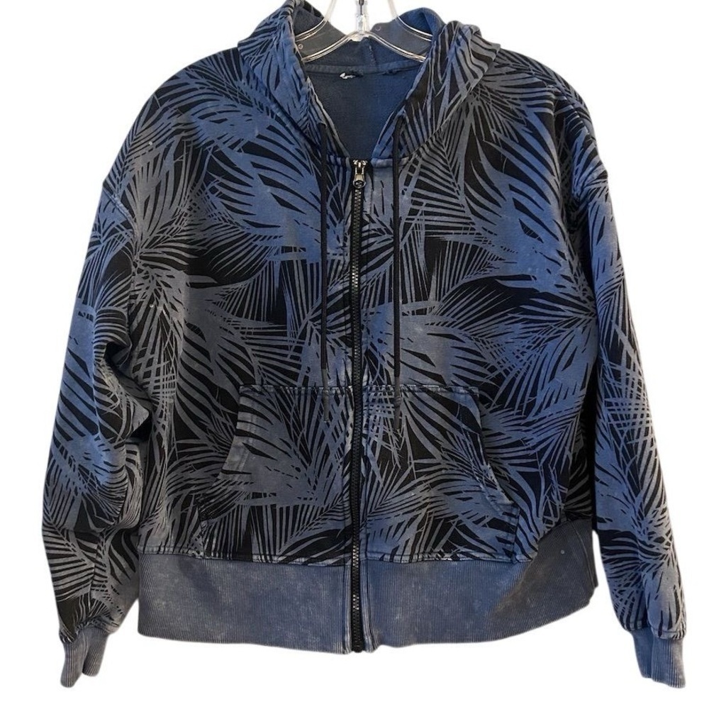 JoyLab Women's Floral Full Zip Hoodie Jacket Size M‎ Multicolor Casual